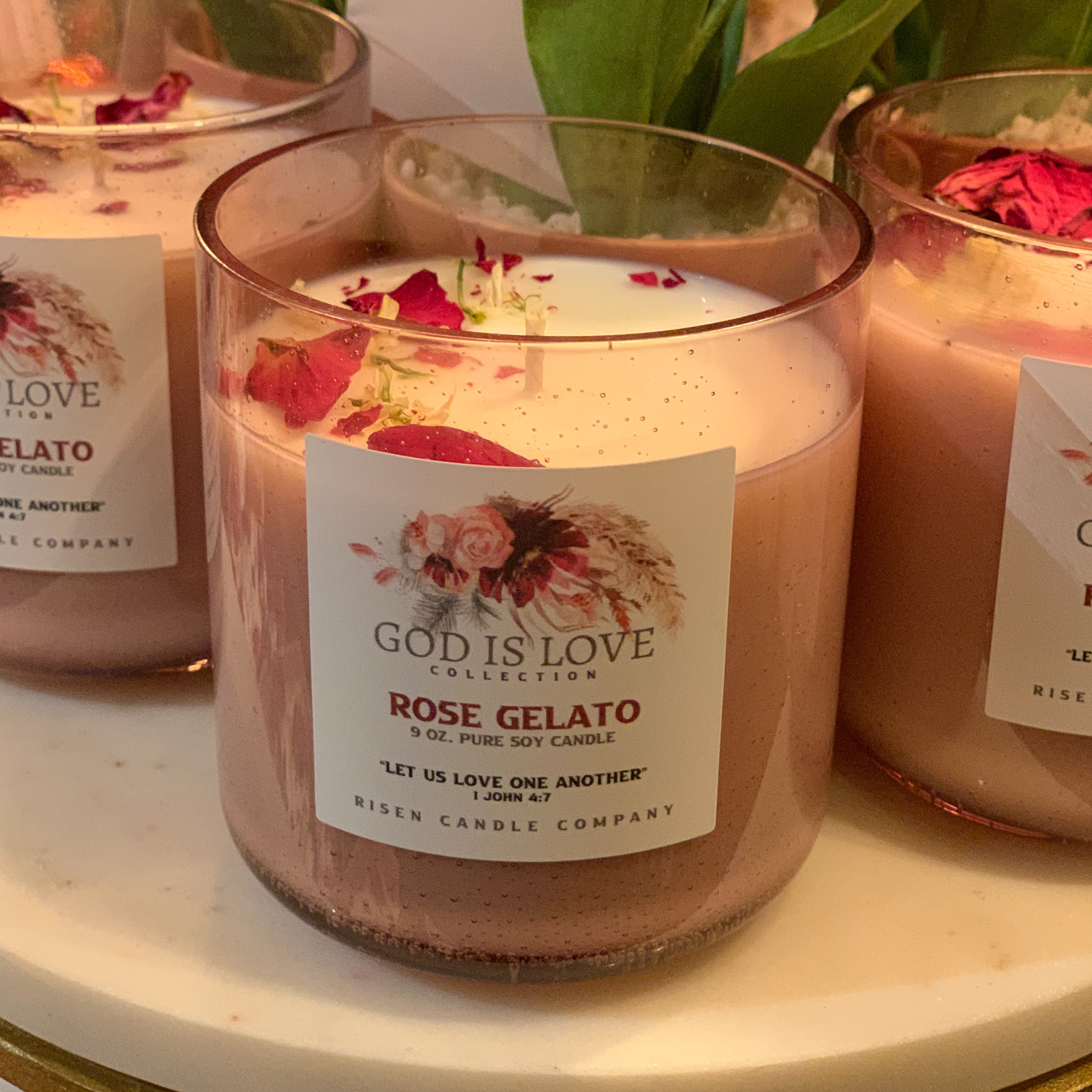 God Is Love Candle