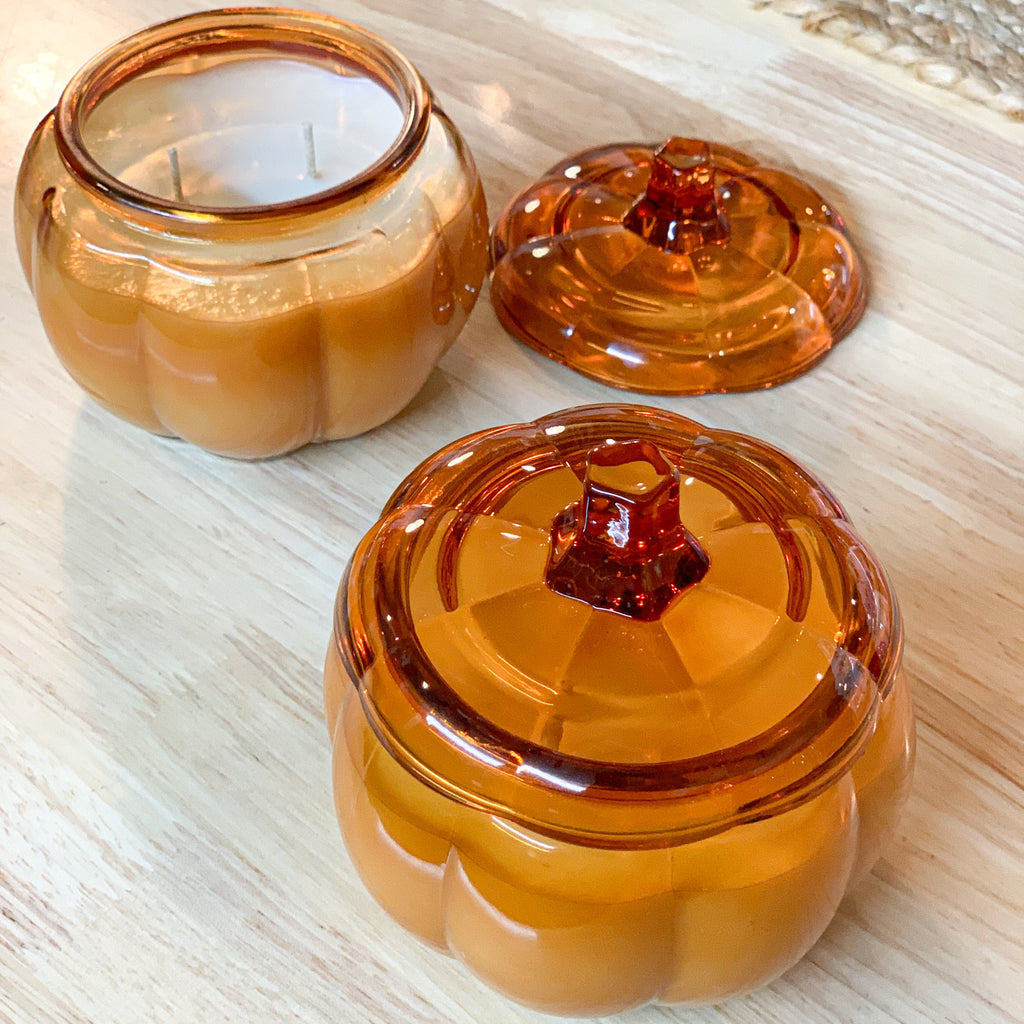 Amber Glass Pumpkin 16oz.