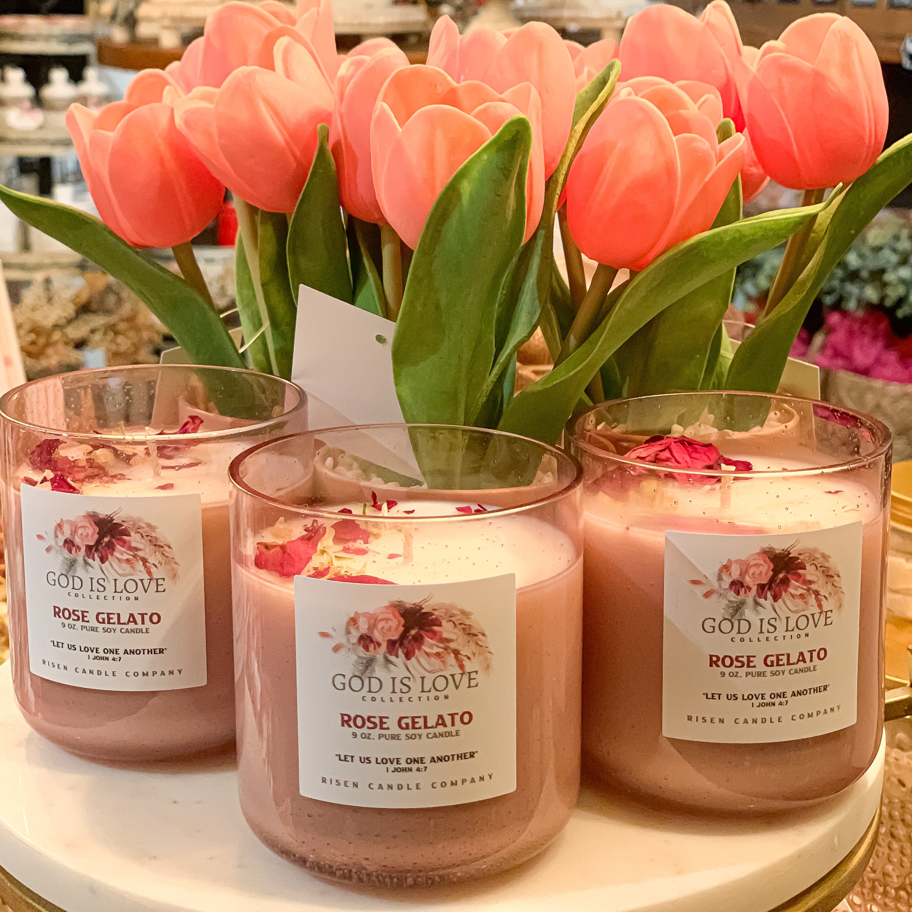God Is Love Candle